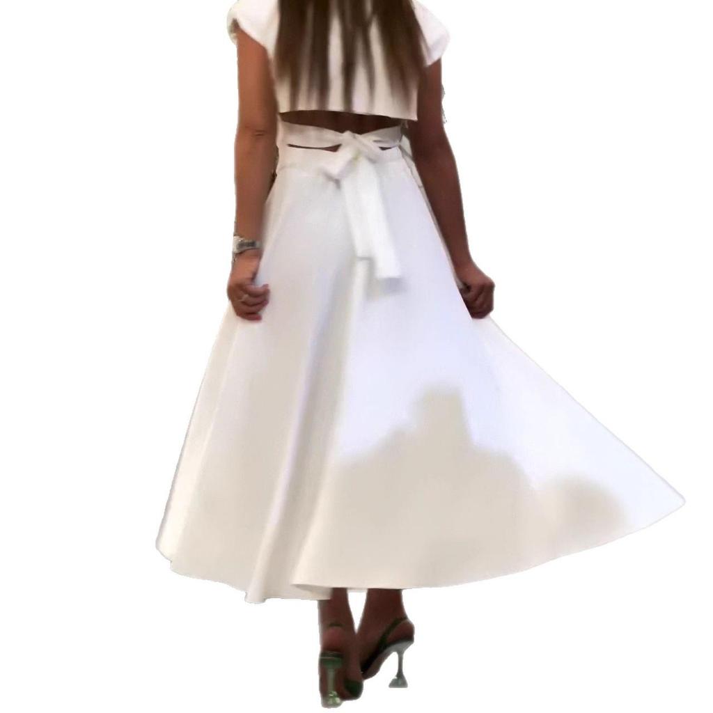 2025 Summer European & American Women's Trendy Backless Waist-cinching Dress