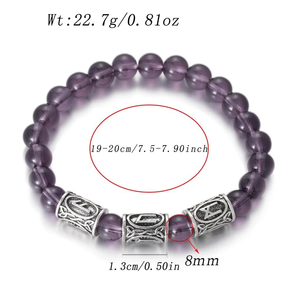 Браслет мужской Викинг Руны Норвегии Камень 8 мм Натуральный Нефрит Содалит Бирюза Бусины Лавы Украшения Браслеты Мужские Pulseras