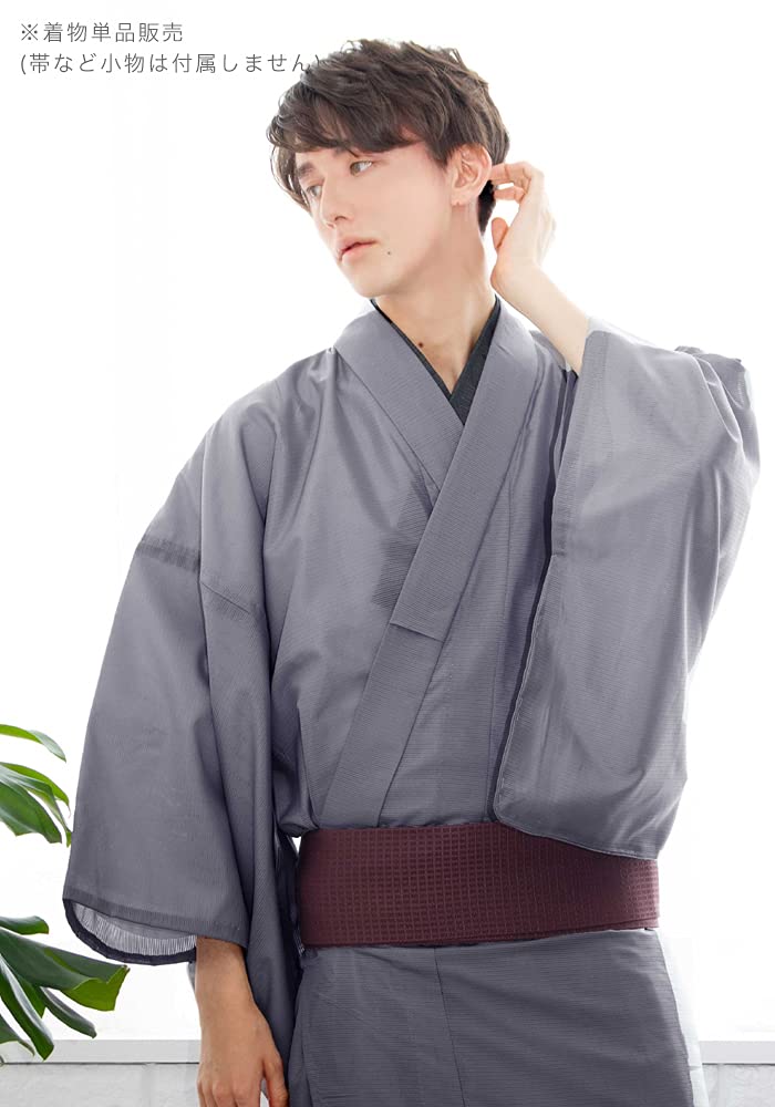 Японское моющееся одинарное кимоно Komagaro [KYOETSU], мужское, летнее, мужская, одежда, кимоно, одежда, черный, зеленый, (М, Голубь)