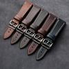 Watchband Head Layer Cowhide Leather Watchband 18 19 20 21 22MM Suitable For Men's Vintage Leather Bracelet, Oiled Leather Bracelet