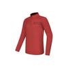 Fila Golf Series Solid Color Elite Long Sleeve Polo Shirt Men Tops Fluorescent-Flame-Red A11M415203F-RD