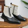 Genuine Leather Luxury Mens Chelsea Boots Size 38-46 Pointed Toe Dress Shoes Gentleman Formal Shoes Men Zapatos De Vestir Hombre