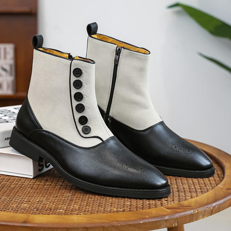 Роскошные мужские ботинки челси из натуральной кожи, размер 38-46, туфли с острым носком, деловые туфли для джентльменов, мужские туфли Zapatos De Vestir Hombre