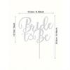 Серебристый глиттерный топпер для торта 'Bride To Be' - Идеально подходит для девичников, помолвок и мальчишников