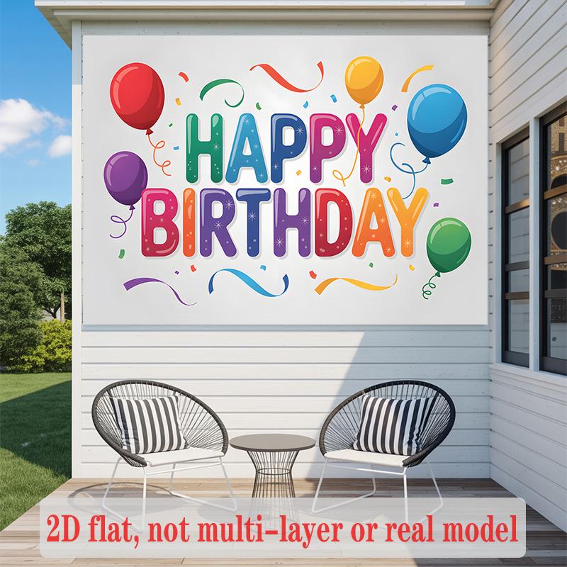 Rainbow Photography Birthday Backdrop 1pc - Room Wall Decor