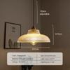 LED Vintage Glass Pendant Light Green Hanging Lamps Living Room Decor Luminaire Hall Bedroom Dining Room Indoor Fixture Lustre