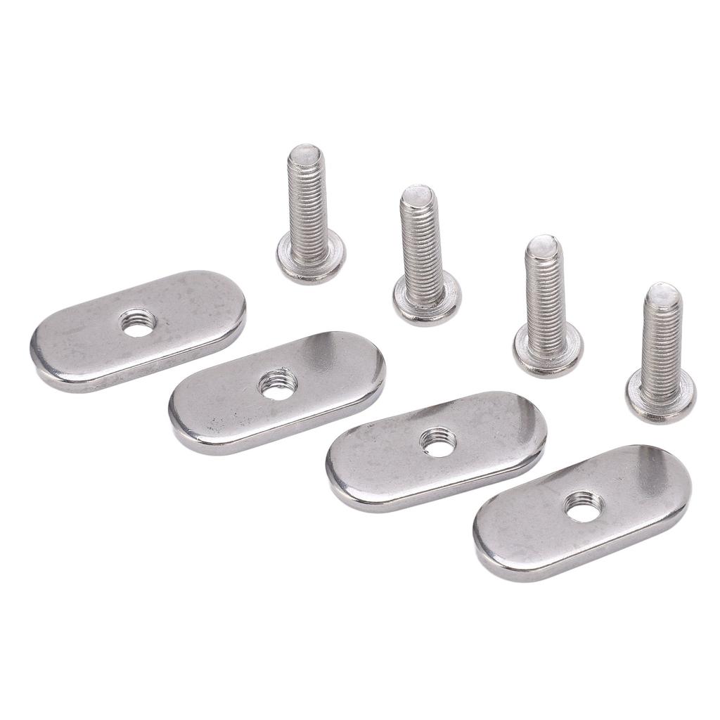 4 комплекта винтов для направляющих каяка из нержавеющей стали с резьбой M5, устойчивые к ржавчине, гайки для лодочных направляющих для каноэ