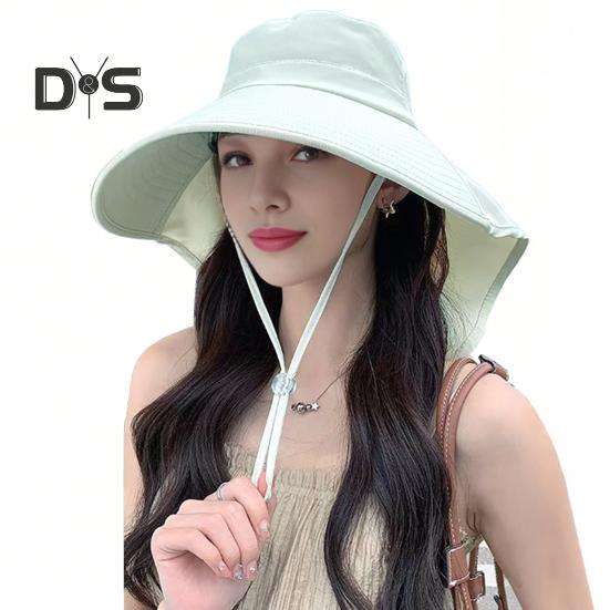 Sun Hat for Men Women Wide Brim UV Protection Bucket Hats with Neck Flap Summer Fishing Hat for Hiking Travel And Outdoors