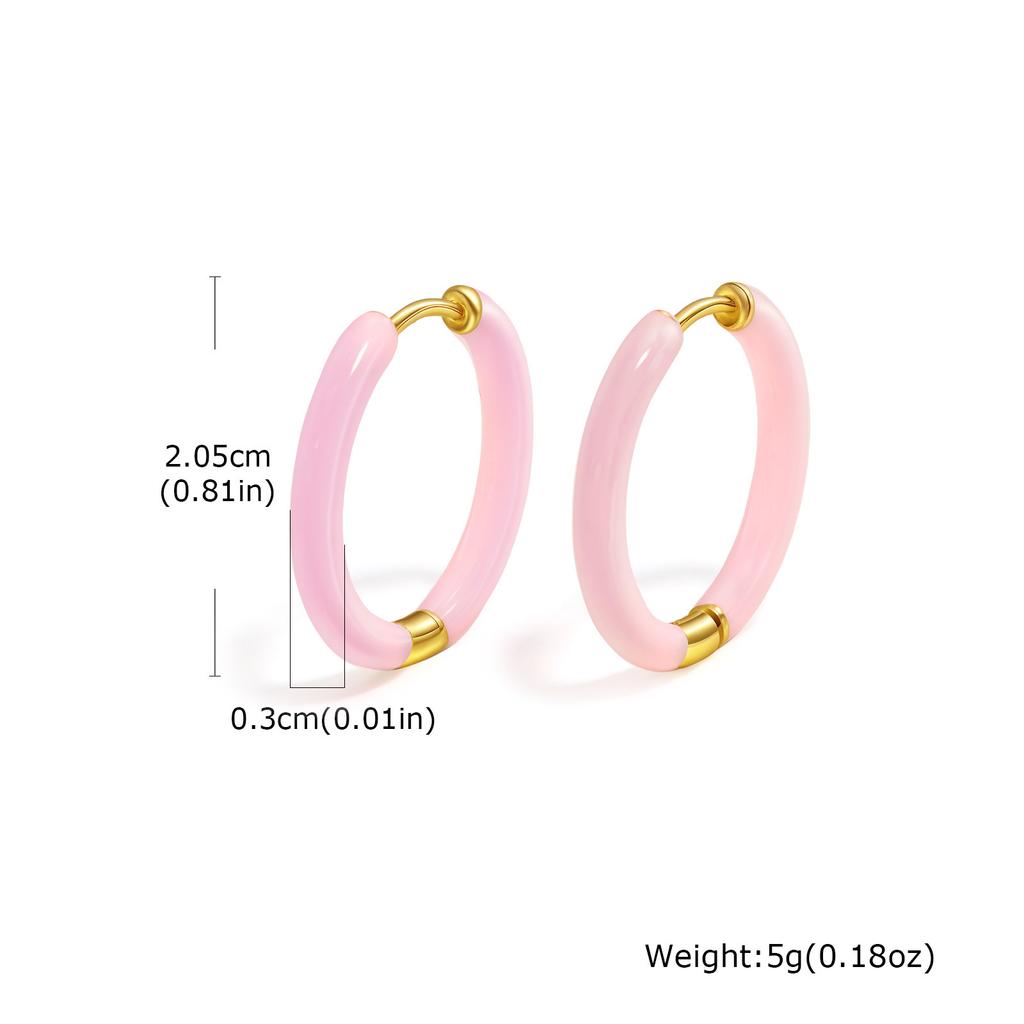 Earrings, Stainless Steel Color Epoxy Dopamine Earrings, Girls Sweet Fashion Earrings EH-857