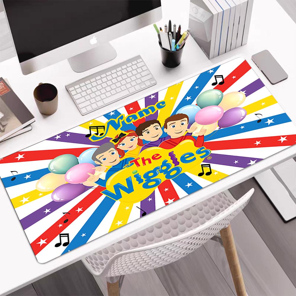 Custom Name The Wiggles Theme Mouse Pad, Non Slip Rubber Base, Multifunctional Office & Home Decor, Perfect for Workspace Personalization.