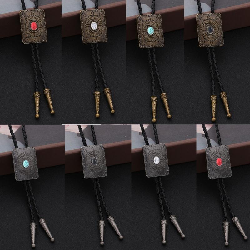 Боло-галстук в панк-стиле с подвеской-эмблемой, шейное украшение, аксессуар для костюма