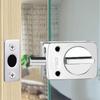 13-18mm Glass Display Cabinet Locks No Need Drilling Room Door Locks Office Glass Door Lock  Home