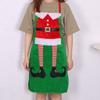 Velvet Christmas Kitchen Apron Elf Kitchen Cooking Apron Durable Christmas Aprons Home