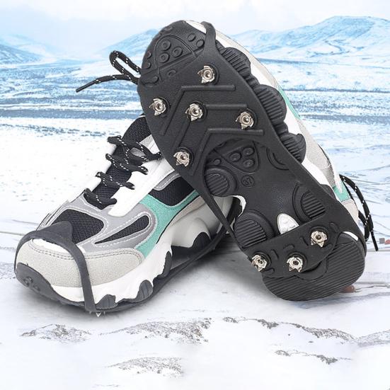 DYS 2 шт. 8-зубчатая противоскользящая обувь для ледолазания, шипы, ручки, чехлы для снегоступов, кошки