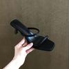 Fashion 2024 Summer Open Toe Women Slippers Fashion Elegant Narrow Band Slides Shoes Ladies Outdoor Dress High Heel Sandalias