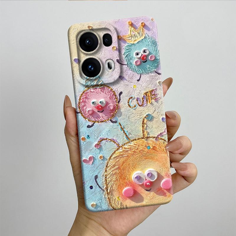 For OPPO Reno 13 Pro CPH2697 Coque Reno 13Pro 5G Soft Silicone Phone Case Sweet Painted Cartoon Bumper Funda Printed Back Cover