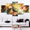 5 Pieces Canvas Wall Arts Poster Painting Anime Demon Slayer Wallpaper Modular Picture Print Home Decor For Living Room Artwork