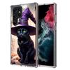 Halloween Magic Cat Capa Phone Case For Samsung S26 Ultra S25 Edge Galaxy S23 S21 S20 S24 FE S22 S10 Plus Cover Clear TPU Shell