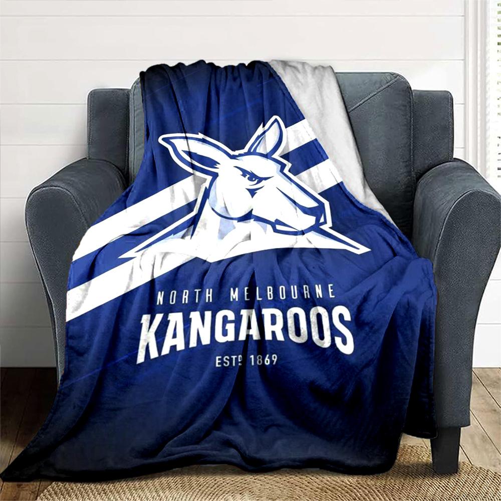 North Melbourne Print Flannel Blanket High Quality Warm Comfortable Cover for All Seasons Perfect for Gifts Home Decor