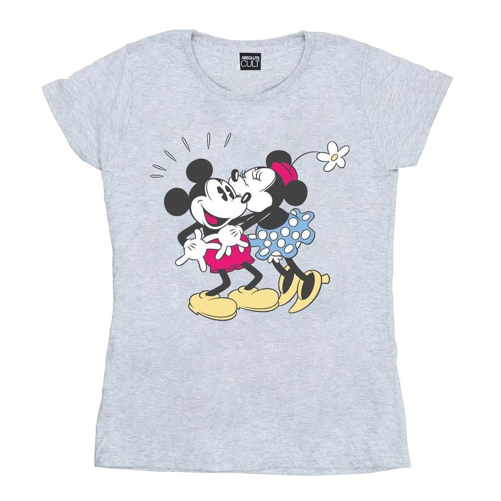 Disney Womens/Ladies Mickey And Minnie Mouse Kiss Cotton T-Shirt