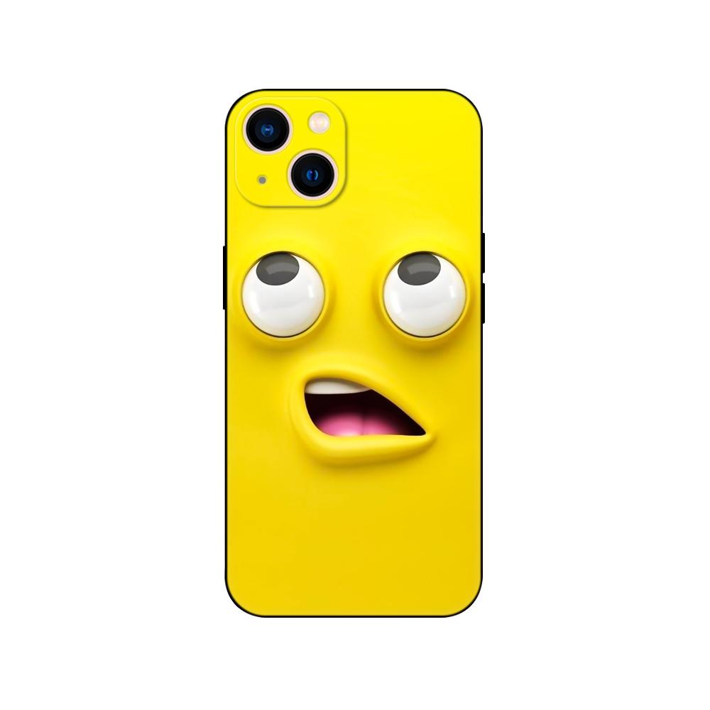 Черный чехол из ТПУ для Samsung Galaxy A50 50S A30S A10 A01 A11 A21S A31 A41 A51 A71 Чехол с забавным лицом, милый мультфильм