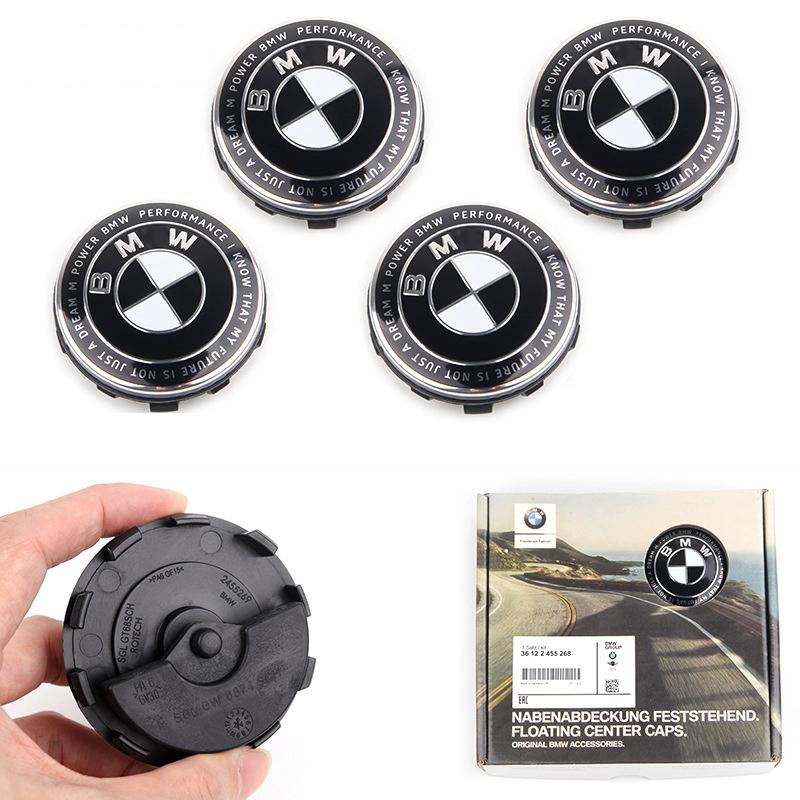 4pcs 56mm 68mm Car Floating Wheel Center Caps for BMW E36 E46 E90 E39 E60 F10 F30 X3 X5 X6 G20 G30 M3 M4 M5 M6 E70 E71 F15 F16 BZ5