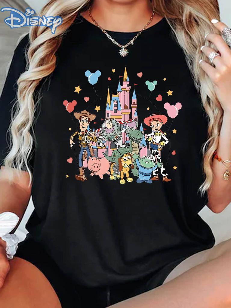 Toy Story and Friends Pattern Printed Unisexs Tshirt Summer Tshirt with Woody Buzz Jessie and Other Patterns