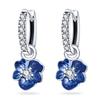 Серьги-кольца из серебра 925 пробы с синим цирконом, ловцом снов, пером, звездой, луной, милым когтем для женщин, тонкие ювелирные изделия в подарок на день рождения