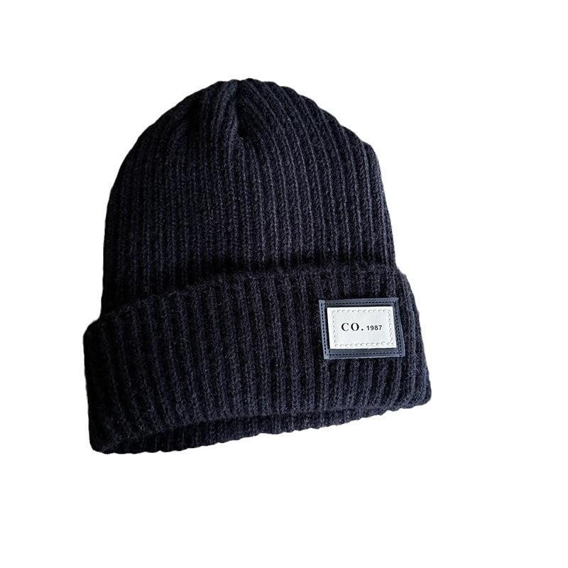 Style Woolen Beanie For Women And Men Thick Knit Cap With Wind Resistance For Autumn And Winter