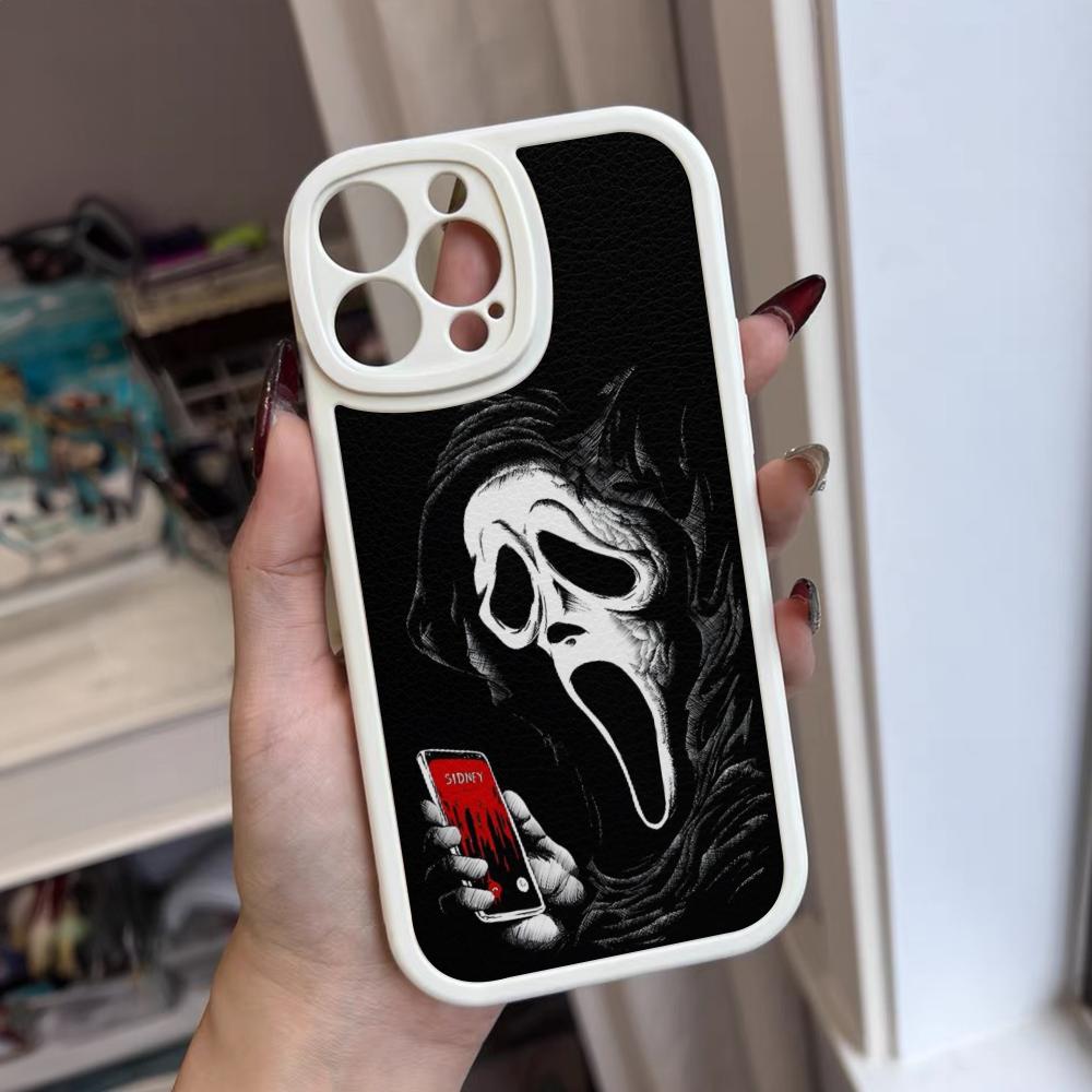 Ghostface Horror Scream Phone Case For Iphone 16 15 14 12 13 Pro Max 11 Mini Xs Puls Lambskin Silicone Cover