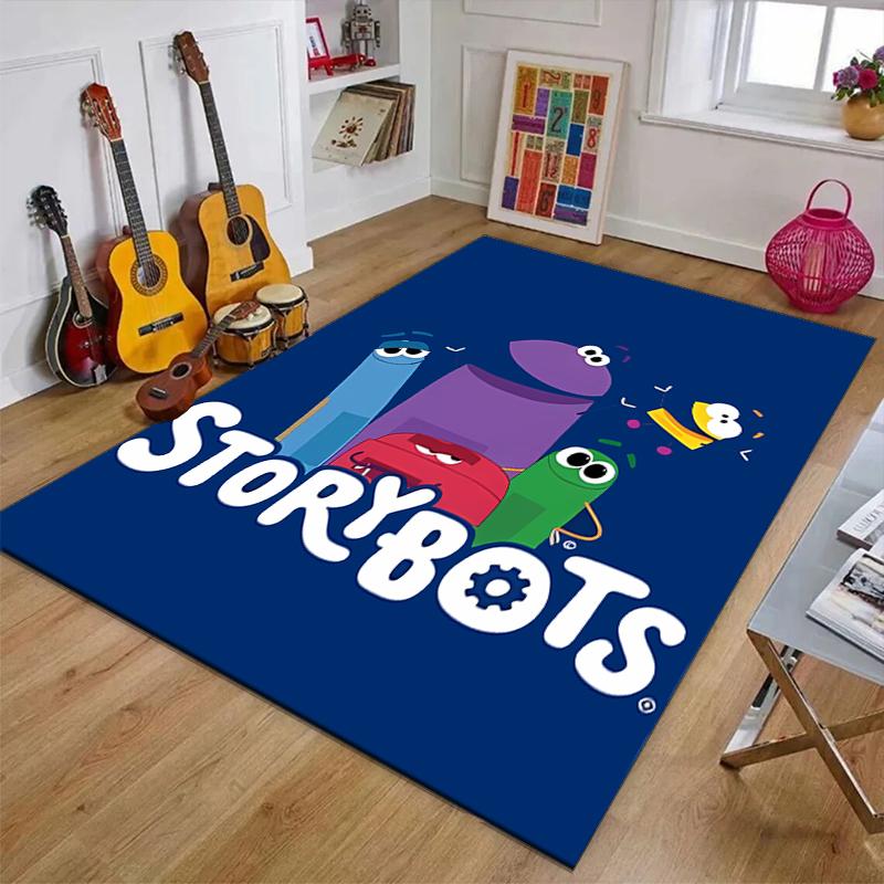 Ask the StoryBots Polyester Carpet, Soft Indoor Mat for Office Chair, Living Room, Computer Desk - Decorative Home Office Rug Design