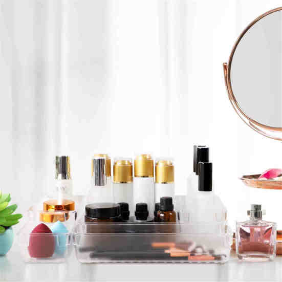 16 шт./компл., пластиковые прозрачные офисные косметические органайзеры, ящик для хранения ящика