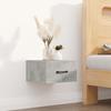 VidaXL Wall-mounted Bedside Table Concrete Grey 35x35x20 Cm812860