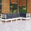 VidaXL Solid Pine Wood Garden Lounge Set 5 Pcs with Cushions Patio Furniture Outdoor Furniture Garden Furniture 3096383