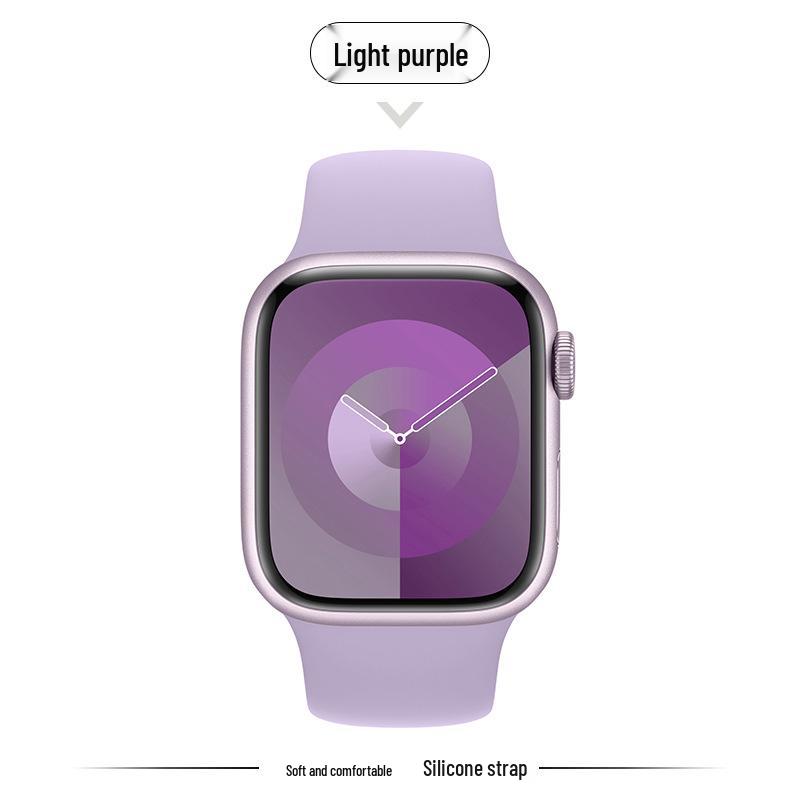 Совместимый силиконовый ремешок для Apple Watch Series 8, 9, 10 и 11 - Новая стандартная модель для девушек (S)