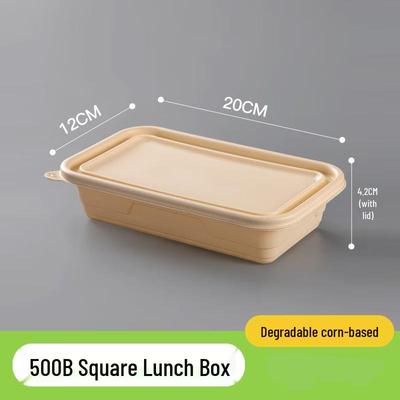 Биоразлагаемые круглые коробки для еды из кукурузного крахмала с крышками