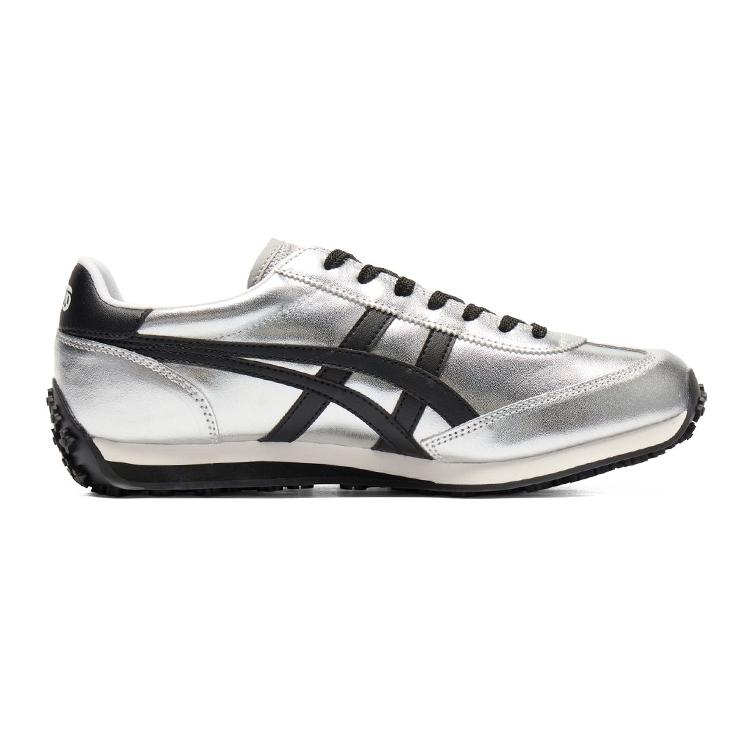 ONITSUKA TIGER Edr 78 Устойчивые к истиранию Низкие Повседневные Кроссовки Унисекс Серебристо-Черные 1183C530-020