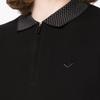 Emporio Armani Мужская футболка-поло с вышитым логотипом SS23, с коротким рукавом, черная 3R1F75-1JTKZ-999