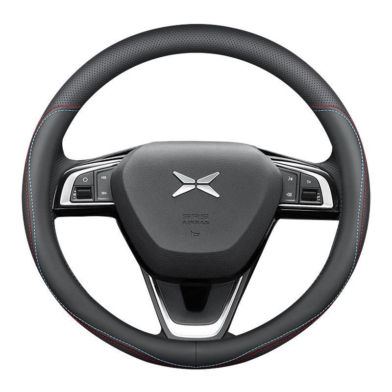 Натуральная кожаная оплетка на руль для 2021 XPeng P7/G3/P5, Ультратонкая, Всесезонная.