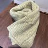 Korean Version Ins Colorful Knitted Scarf for Women Winter Wool Solid Color Student Warm Woolen Scarf for Male Couple