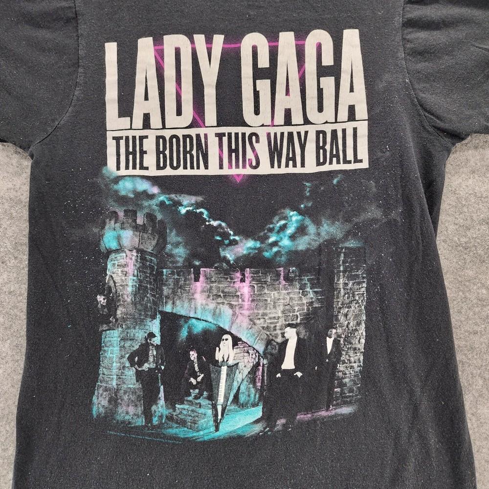 Футболка Lady Gaga Born This Way Ball с коротким рукавом Черная AHN00709 Унисекс