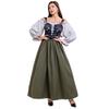 New Retro Medieval Stage Performance Clothes, Long-sleeved Vest Dress Suit, Maid