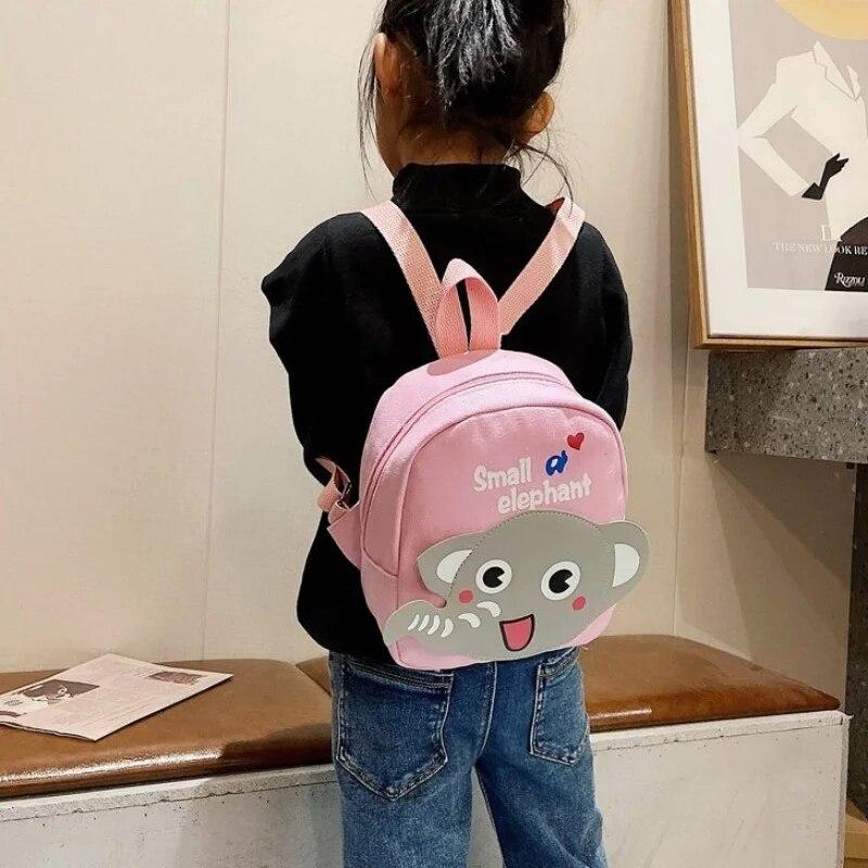 1 Piece Toddler Boy Girl Backpack Cute Cartoon Elephant Backpack for Little Kids Travel Outdoor Bag High Capacity Schoolbag