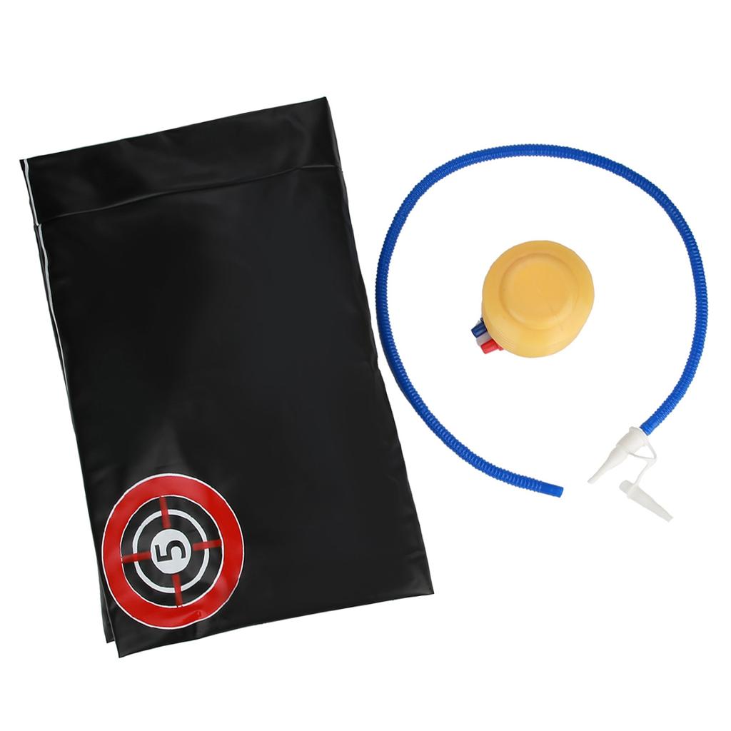 Надувной боксерский тренировочный манекен-неваляшка для ударов руками и ногами с ножным насосом для накачивания воздухом