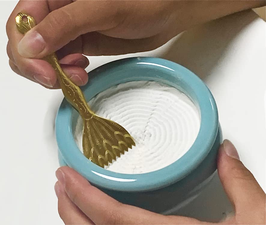 Karen Balanced Natural Ash, White Incense Burner Ash, Sky Ash, Diatomaceous Earth Ash (with Lotus-shaped Leveler)