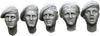 ARPAH35015 WW2 British 1st Airborne Division Red Devil Beret Head Set of 5 Resin Kits 1/35 (Human)