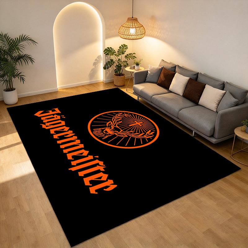 Jgermeister Logo Living Room Nonslip Area Rug Soft Carpet For Bedroom Game Playroom Sofa Office Home Decor Doormat Christmas Gift C9302669