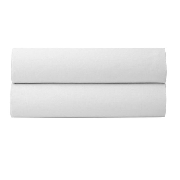 Drap housse percale "Julian" avec bonnet 35 cm toutes dimensions Coton Pur - 200x200 - Julian Neige