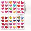 10Sheets /80Pcs Colorful Heart Tattoo Stickers Valentine's Day Mother's Day Face Stickers Heart Tattoo Stickers