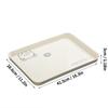 Rectangle Food Tray Cute Capybara Plastic Snack Cake Dessert Plate Large Capacity Stackable Storage Tray Tea Tray Tableware